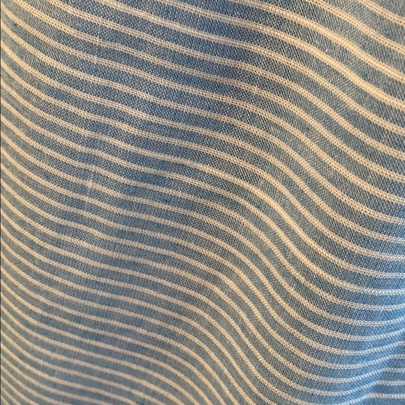 ❌DONATED❌Blue Stripe Off The Shoulders Oversized Flowy Ruffle Hem Dress - Picture 6 of 9